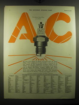 1920 AC Spark Plugs Advertisement - The standard spark plug of the world - £14.65 GBP