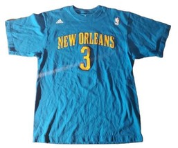 Chris Paul CP3 Adidas T-Shirt #3 New Orleans Hornets Size M Blue NBA Vintage  - £23.45 GBP