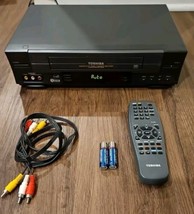 Toshiba VCR With Remote &amp; Cables 4 Head Hi-Fi Stereo VHS Player Recorder... - £93.71 GBP