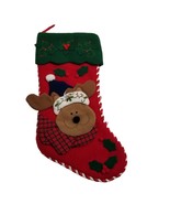Christmas Stocking Happy Reindeer 2004 Prima Creations Kids Children Hol... - £17.68 GBP