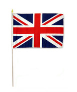 United Kingdom Stick Flag  12"x18'' 30" WOODEN STICK 12 PACK - $24.98
