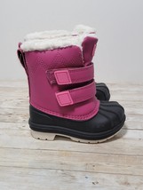 Cat and Jack Toddler Denver Pink Winter Boots Duck Shoes Size 5 Hook Loo... - $380.59 MXN