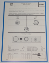 BETTLACH Roskopf Movement Cal 8175 8177 Technical Bulletin Parts Diagram... - $368.88 MXN