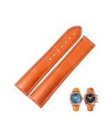 Omega 22mm x 18 mm Orange Leather Strap 98000148. For Omega Clasp. Aligator - £301.82 GBP