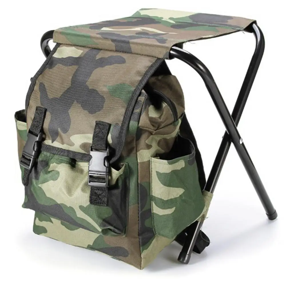 75% Discounts Hot! Portable Outdoor Camouflage Folding Chair Backpack Camping - £25.84 GBP