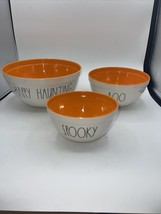 Rae Dunn Halloween Mixing Treat Bowls 3 Melamine Happy Haunting Boo Spooky NEW - £32.06 GBP