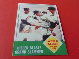 1963 Topps #145 Hiller Blasts Grand Slammer W. S. #4 Near Mint Or Better - £87.90 GBP