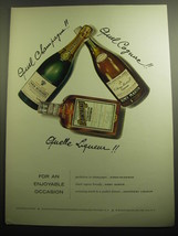 1958 Advertisement for Piper-Heidsieck Champagne, Remy Martin Cognac, Cointreau - £14.77 GBP