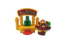 Fisher Price Little People Amusement Fun Park Circus Bottle Game Booth with Bear - $9.85