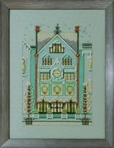Chart and Embellishment with Special Thread NC284 The CLOCKMAKER's House by Nora - $67.31