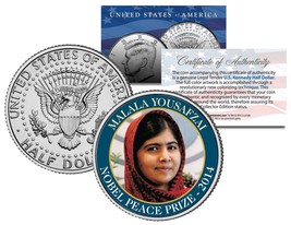 Malala Yousafzai * 2014 Nobel Peace Prize * Colorized Jfk Half Dollar U.S. Coin - £6.73 GBP