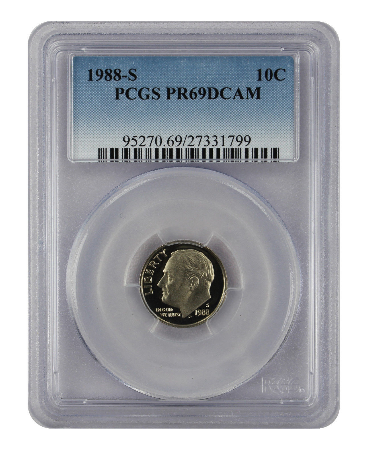 1988-S  Roosevelt Dime PR69DCAM PCGS  20130230 - $14.01
