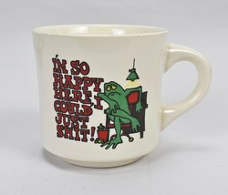 Vintage I&#39;m so happy here I could just Sh@t Frog Coffee Mug - £39.52 GBP