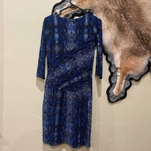 Calvin Klein Long sleeve Blue Snakeprint Dress - £18.24 GBP