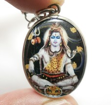 Seigneur Shiva Mahadev Om Mahadeva Dieu Siva Vrai Béni Années 1980 Collier... - £23.71 GBP