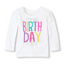 Children&#39;s Place Toddler Girls TShirt Size 3T NWT It&#39;s My Birthday Today NWT - £11.01 GBP