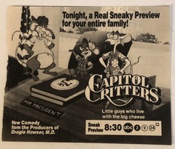 Capital Critters Tv Guide Vintage Print Ad Neil Patrick Harris Tpa11 - $5.93