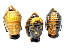 Occhio di tigre Testa di Buddha scolpita in cristallo con pietra preziosa... - £14.80 GBP