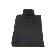 Men PRINCELY Italian Wool Blend Turtle Neck Pullover Slim 84001-80 Charcoal 103 image 2