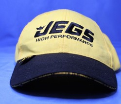 Jegs Jegs.com High Performance Racing Baseball Hat Cap Yellow  Black Adj... - £5.04 GBP