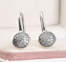 S925 Sterling Silver Dazzling Droplets Earrings with Clear CZ Hook Earrings - £13.93 GBP