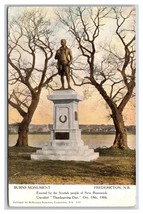 Burns Monument Fredericton New Brunswick Canada UNP DB Postcard N22 - $3.91