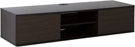Chocolate And Zebrano South Shore Floating Wall Mounted Media Console. - $251.93
