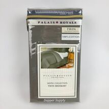 Palais Royale Hotel Collection Solid BedSkirt Twin Drop 15" Stone Green - $16.90