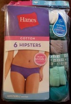 Hanes 6 Pair Pack Cotton Hipsters tagless Greens size 5 or 7 NWT - $13.99