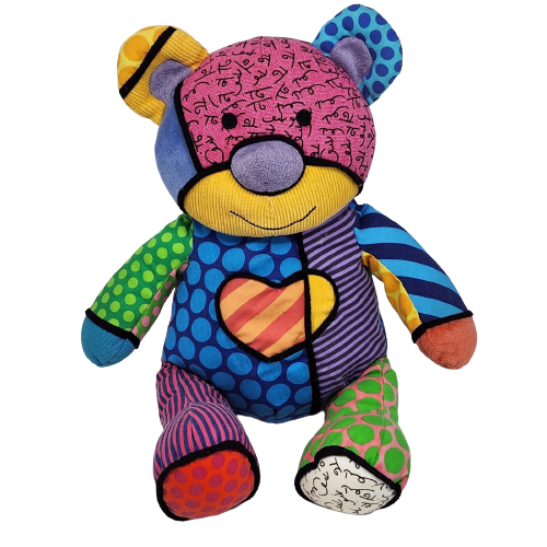 16" ROMERO BRITTO POPPLUSH 2010 ENESCO 4024916 TEDDY BEAR STUFFED ANIMAL PLUSH - $37.05