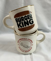 2 Vintage 1970 Apollo Roundup Space Program Burger King Ceramic Coffee Mugs - £102.81 GBP