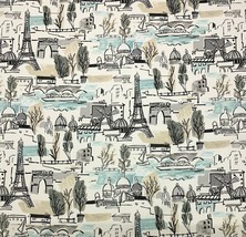 WAVERLY ARRONDISSEMENT CLOUD FRENCH EIFFEL TOWER 100% COTTON FABRIC BY Y... - £9.25 GBP