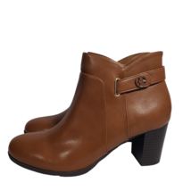 Giani Bernini Womens Artemyss Chestnut Block Heels Ankle Boots Booties S... - $94.00