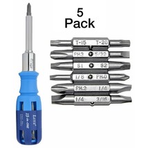 Lutz 15-IN-1 Ratcheting Screwdriver Blue (Set of 5) - £65.87 GBP