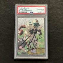 1996 Fleer Metal #65 Terry Kirby Signed Card PSA AUTO Slabbed Dolphins - £47.18 GBP