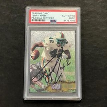 1996 Fleer Metal #65 Terry Kirby Signed Card PSA AUTO Slabbed Dolphins - £45.08 GBP