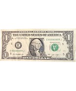 $1 One Dollar Bill 80080899 Trinary, fancy serial, flipper - $8.98