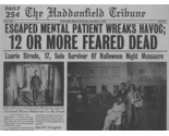 1978 Halloween Haddonfield Tribune Escaped Mental Patient Michael Myers  - $3.05