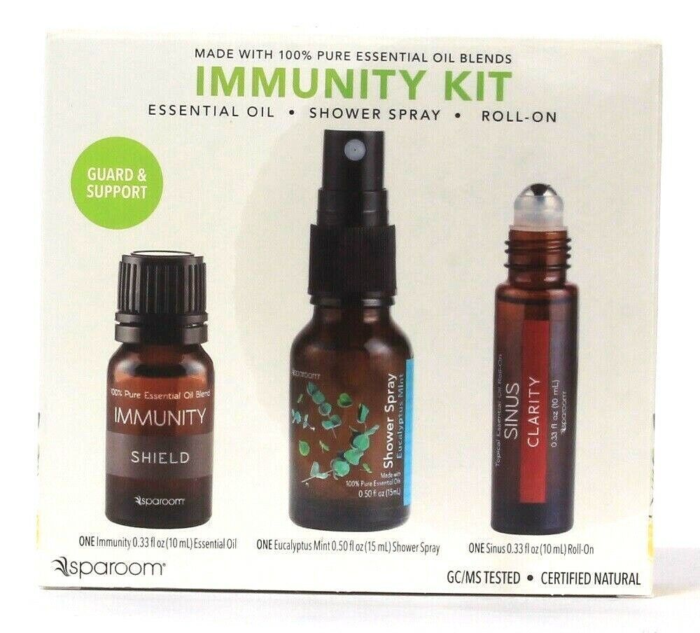 Sparoom Immunity Kit 100% Pure Essential Oil Blends Kit Shield Eucalyptu... - $37.99