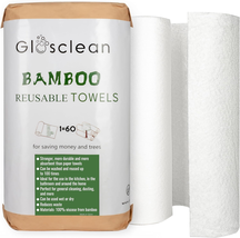 Bamboo Rayon Reusable Towels | Reusable Paper Towels 2 Rolls. Plastic Fr... - £19.19 GBP