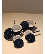 1/12 scale Miniature 8pc. Pot and Pan set in Blue - $109.33 MXN