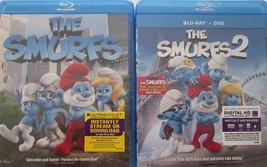 Smurfs 1 &amp; 2: Animated Adventure- Great Family Fun- New 2 Blu Ray - £23.26 GBP