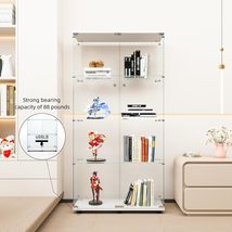 Glass Display Cabinet Storage Corner Four Level Double-Door 64”hx 32&#39;&#39;lx... - $800.00