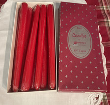 Box Of 10 Red unscented 10” Taper Candles  New In Box Wi Wang’s - £6.07 GBP