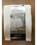 Mainstays Yale Tablecloth, White, 70&quot; Round - £4.75 GBP