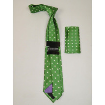 Men's Stacy Adams Tie and Hankie Set Woven Silky Fabric #Stacy13 Green image 2