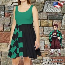 Tanjiro Skater Dress Demon Slayer inspired Anime Clothing Manga Cosplay ... - $46.02+