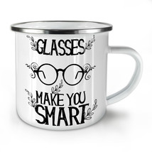 Glasses Make Smart NEW Enamel Tea Mug 10 oz | Wellcoda - £20.07 GBP