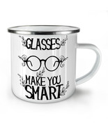 Glasses Make Smart NEW Enamel Tea Mug 10 oz | Wellcoda - £20.66 GBP