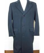 VINTAGE Maitland Black Cashmere &amp; Wool Man&#39;s Overcoat Made in England 40R - £84.74 GBP